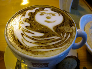 A cappuccino in Beirut where we also had "a good time"